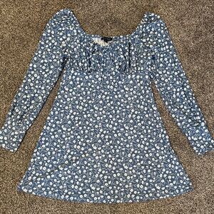 As U Wish Blue and White Floral Dress